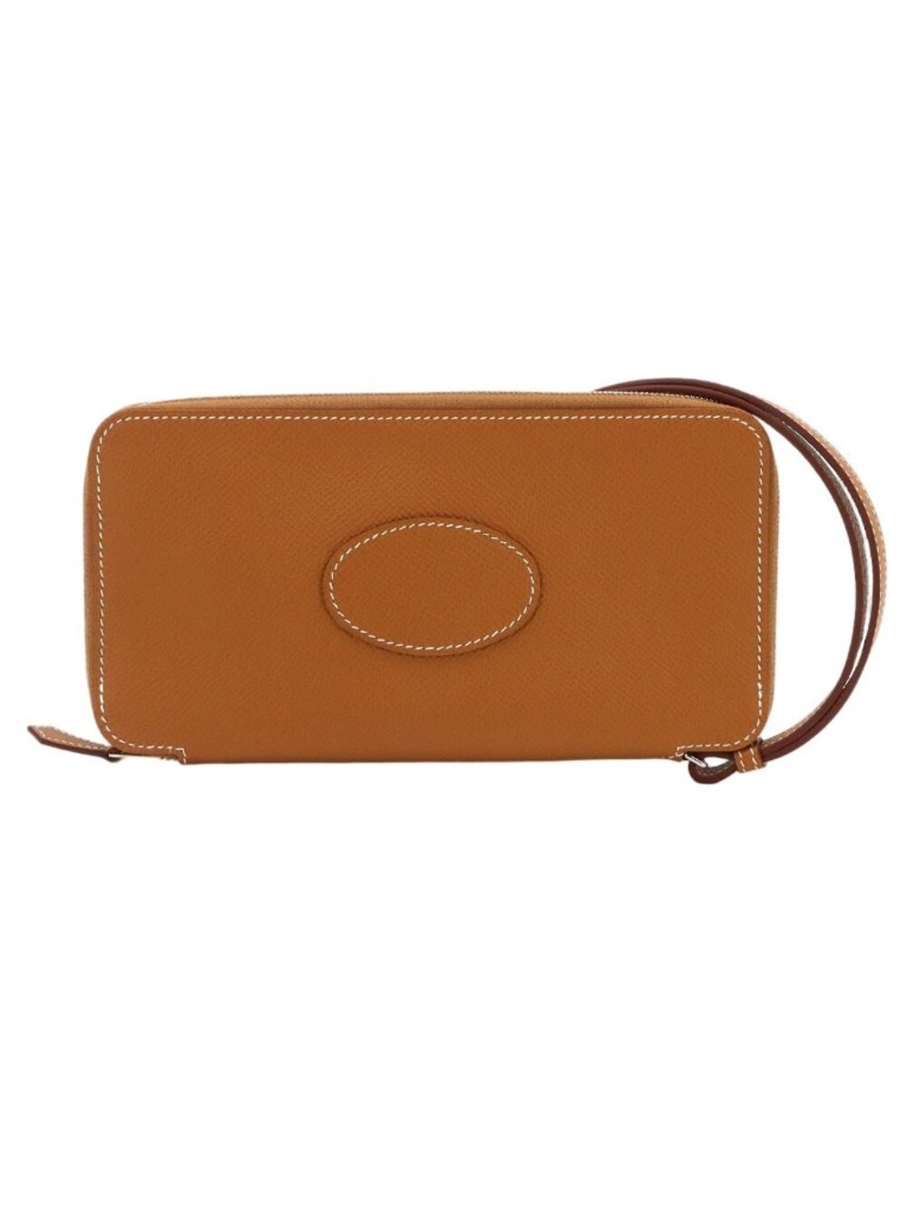 Hermes Macaron to Go Shoulder Wallet Zip Around Epsom Gold